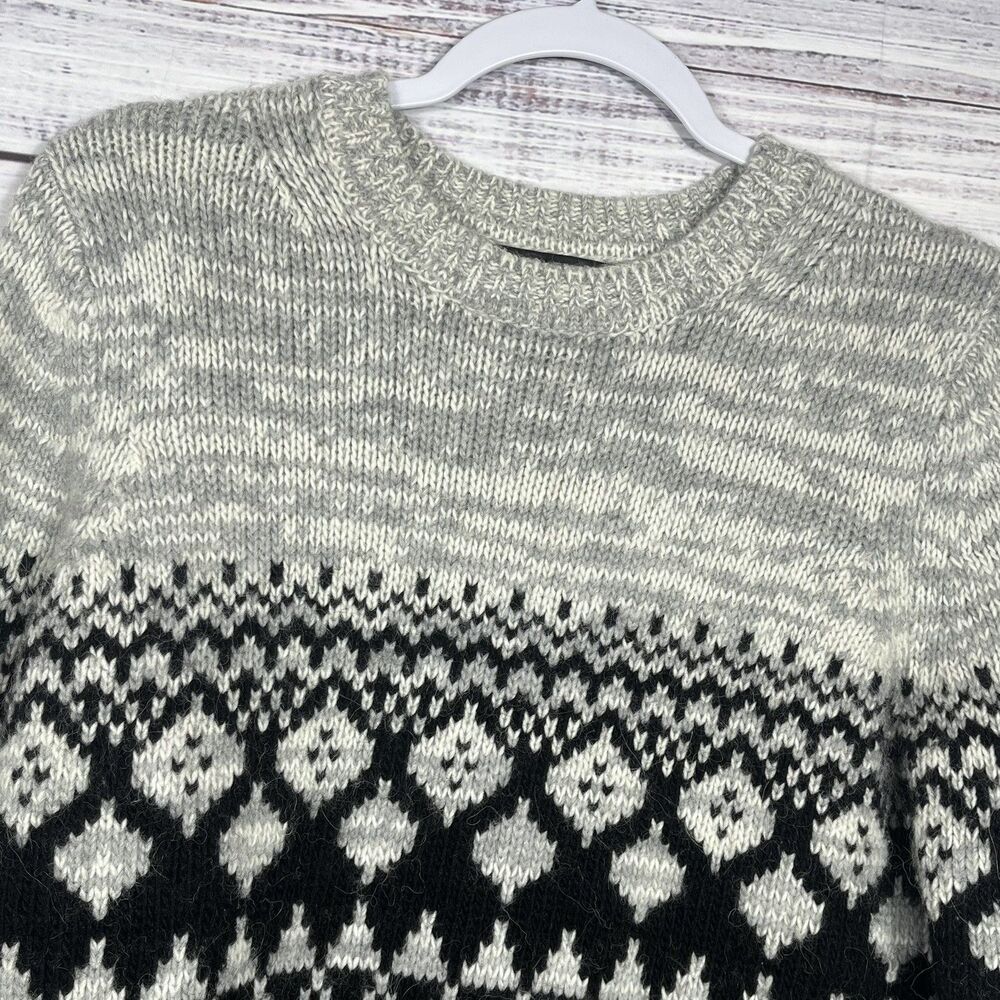 BANANA REPUBLIC Size M Fair Isle Nordic sweater Italian yarn alpaca wool blend